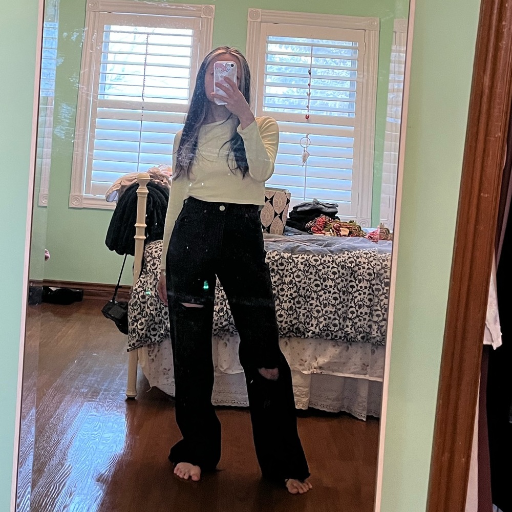 ZARA WIDE LEG JEANS